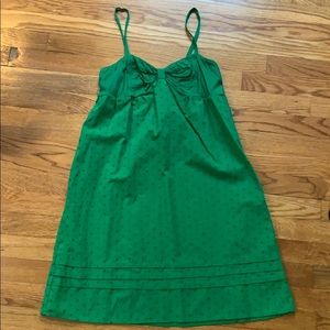 Anthropologie Green Sun Dress